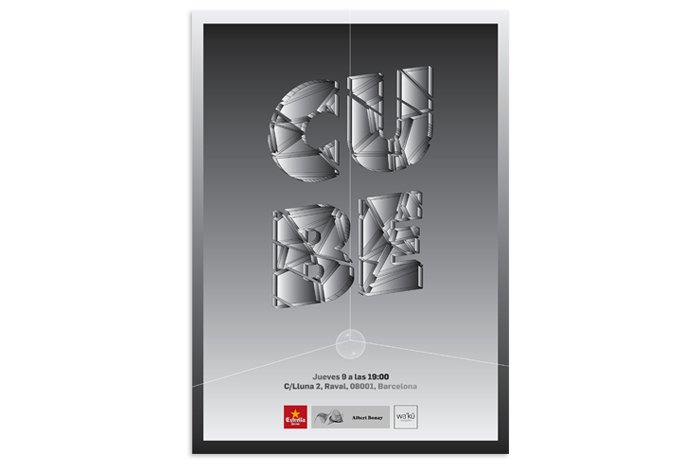 Albert Bonay’s Cube Exhibition Poster